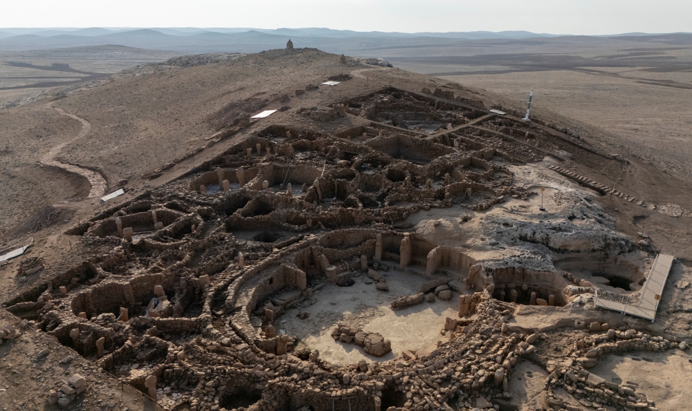 A drone view of a Karahantepe excavation site, widely regarded with Gobeklitepe as keys to understanding the birth of symbolic thought, social complexity and monumental architecture thousands of years before cities or states existed, near the southeastern city of Sanliurfa, Turkiye November 25, 2025. — Reuters pic 