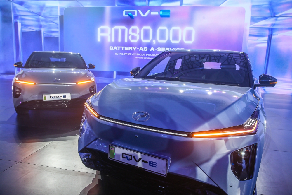 A general view of the new Produa EV at the MITI Tower in Kuala Lumpur on December 1, 2025. — Picture by Yusof Isa