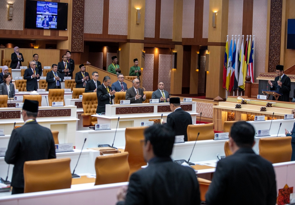 The Supply Bill 2026 was passed after all 59 assemblymen present during the sitting voted in favour of it. — Bernama pic 