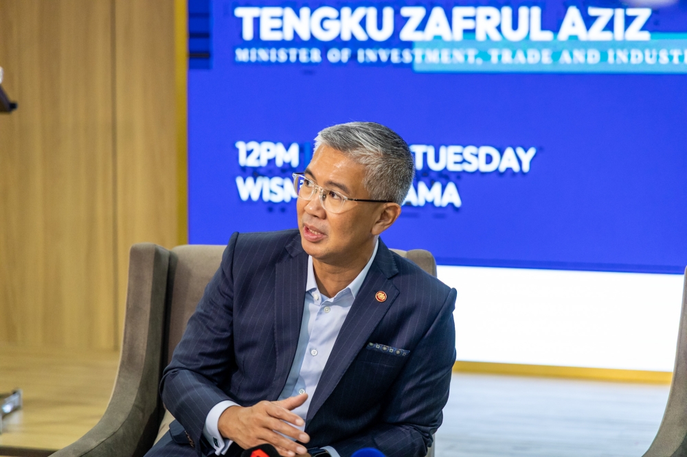 Datuk Seri Tengku Zafrul Abdul Aziz speaks during a press conference at Wisma Bernama in Kuala Lumpur, December 2, 2025. — Picture by Firdaus Latif