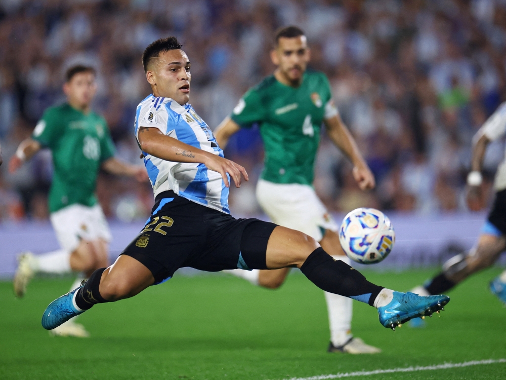Argentina’s Lautaro Martínez in action during a World Cup qualifier against Bolivia in Buenos Aires, October 15, 2024. — Reuters pic