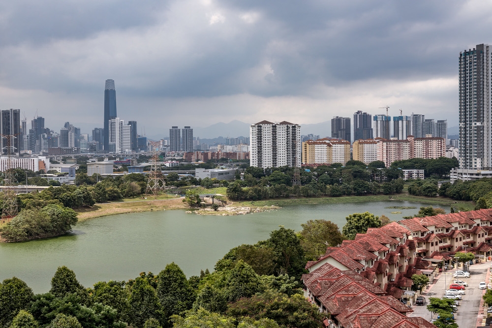 A general view of the Sri Johor flood retention pond area in Bandar Sri Permaisuri, Kuala Lumpur. — Picture by Firdaus Latif