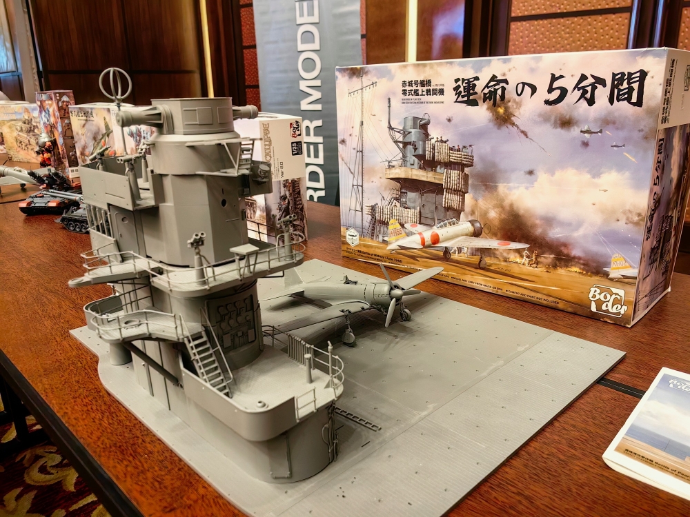 A sample of a base model kit after it’s assembled but before it’s painted, on display at Malcom 2025. — Picture courtesy of Penang tourism and creative economy committee (Petace)