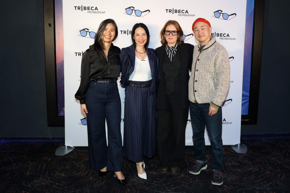 Marilyn Fu (left), Lucy Liu, Nancy Lefkowitz, and Eric Lin attend the “Rosemead” Tribeca Membership Screening at Regal Union Square in New York City on December 2, 2025. — AFP pic
