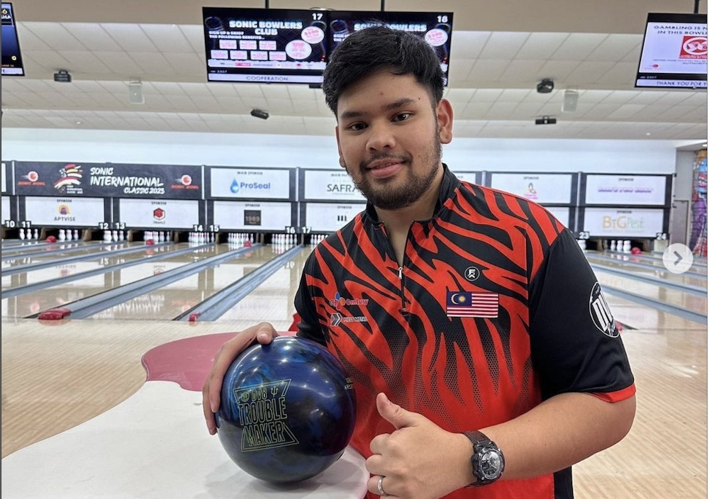 The Malaysian Tenpin Bowling Congress has fielded eight players, including four world champions, Muhammad Rafiq Ismail (pic), Tun Hakim Tun Hasnul Azam, Sin Li Jane and Natasha Roslan, underscoring their determination to restore Malaysia’s dominance in the sport. — Picture via Instagram/_rafiqismail