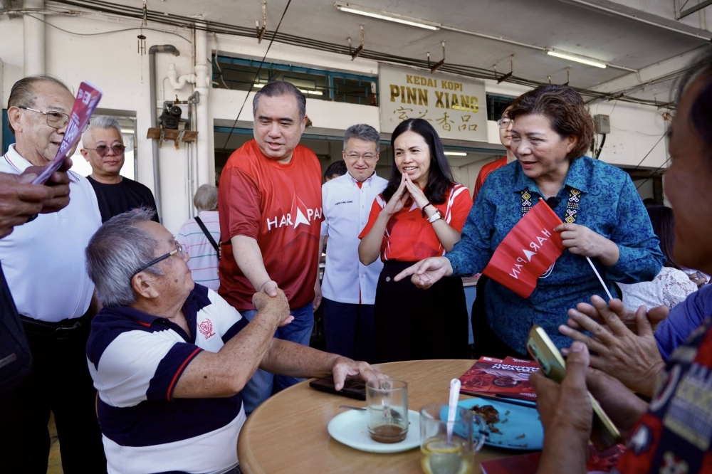 DAP big guns join its Sabah vice-chairman Jannie Lasimbang (right) on the Kepayan campaign trail on November 16, 2025 during the state election. The DAP was defeated in the November 29, 2025 poll. — Picture from Facebook/Teo Nie Ching (张念群)