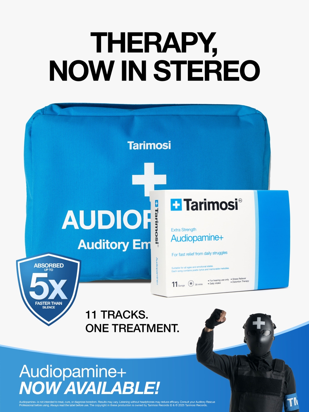 The Audiopamine  album was release in August in two options – one in the form of a standard USB ‘Medicine Box’ album and the other, a special edition ‘Auditory Emergency Kit’ box set. — Picture courtesy of Tarimosi