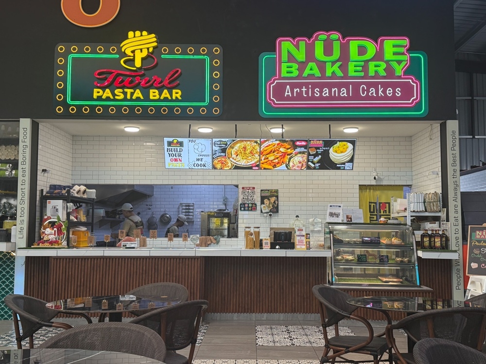 Hidden inside the food court, one can find Nude Bakery side-by-side with their sister restaurant Twirl Pasta Bar. — Picture by Lee Khang Yi