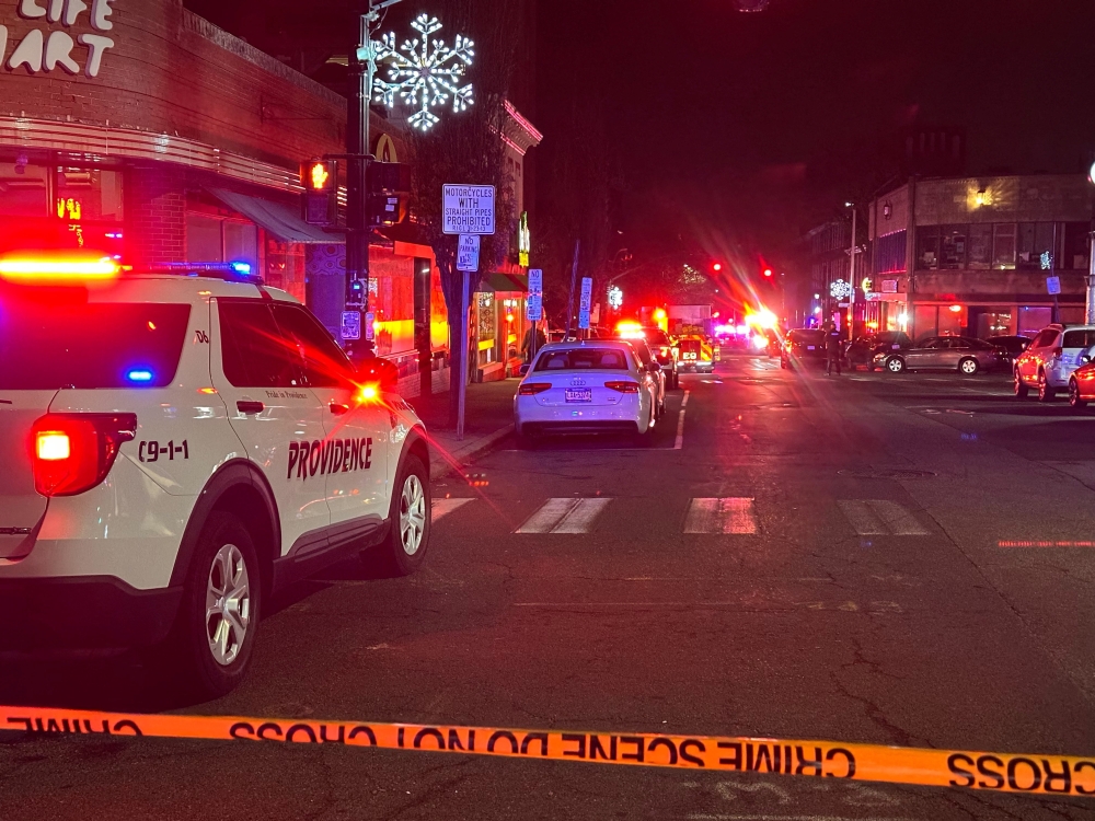 A police vehicle near the site of a mass shooting at Brown University in Providence, Rhode Island, US, December 13, 2025. — Reuters pic