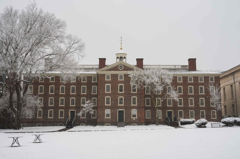 Brown University’s University Hall in Providence, Rhode Island, on December 14, 2025, after a shooting left two dead and nine injured. — AFP pic