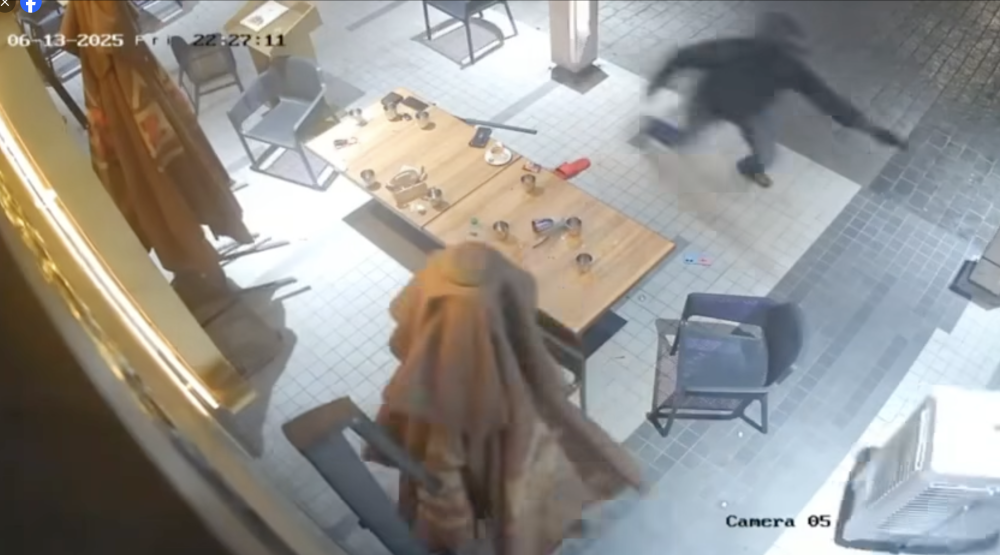 A screengrab from CCTV footage said to show the suspected gunman in the shooting incident at a restaurant along Jalan Tun Sambanthan in Brickfields on June 13.