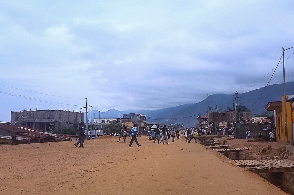A general view of few residents walking on a street in Uvira on December 11, 2025. — AFP pic