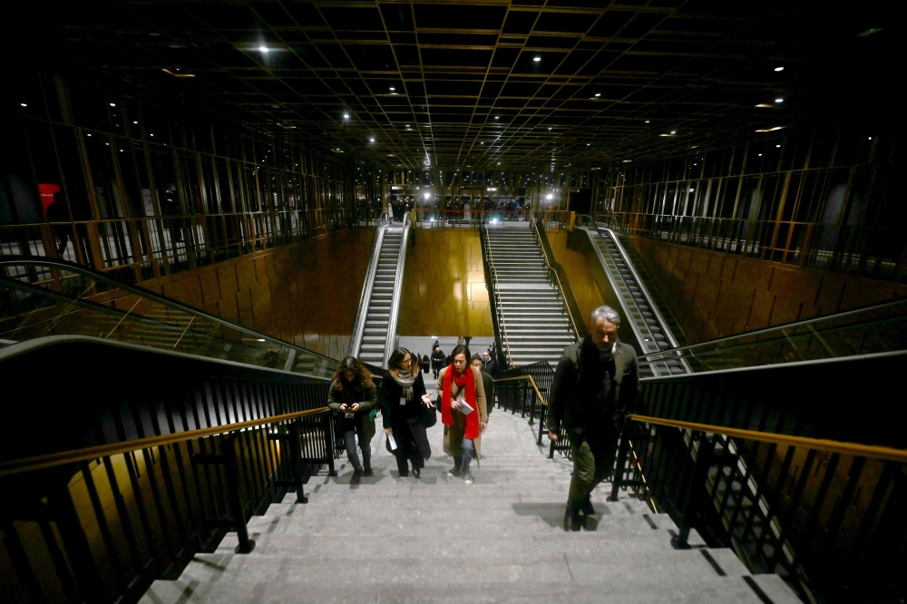The interior of the Colosseo metro station. — AFP pic