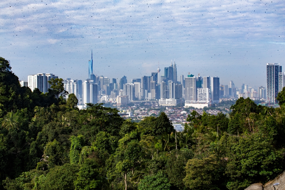 A view of the Kuala Lumpur skyline from Panorama Bukit Antarabangsa in Hulu Kelang, Ampang Jaya December 20, 2025. — Picture by Raymond Manuel