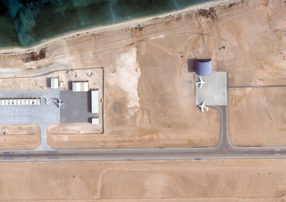 This handout satellite image from 2025 Planet Labs PBC shows the UAE-managed base in Bosaso, Somalia, on September 3, 2025, with three Ilyushin Il-76D aircraft reportedly used to transport weapons and mercenaries to Sudan, according to sources. — 2025 Planet Labs PBC handout/AFP pic 