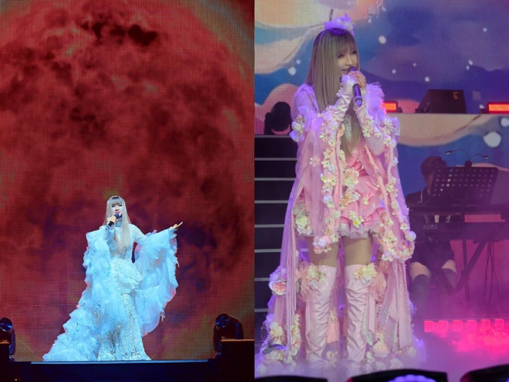 JessC had a total of six outfit changes for her concert last night which include a bold 'diamond warrior look' and a flower fairy. — Picture courtesy of JessC