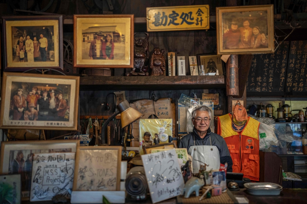 Hunter and chef Koji Suzuki poses at a restaurant which offers bear meat in Chichibu, Saitama prefecture, December 12, 2025. — AFP pic