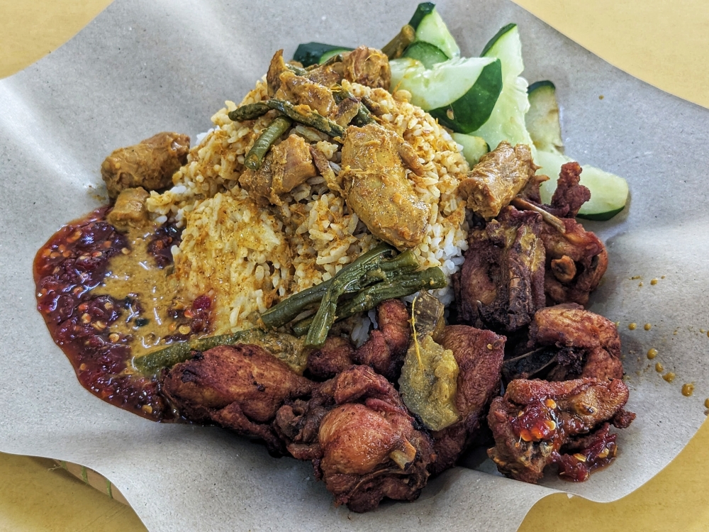 ‘Nasi Kak Wok’ is a Kelantanese speciality that I have fond memories of growing up eating, and this version from Warong Wok is a favourite of mine — Picture by Ethan Lau