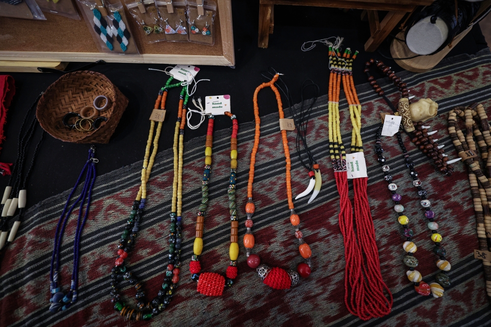 Indigenous beadwork from Sarawak, adapted for everyday wear as artisans seek to keep traditional crafts economically viable. — Bernama pic