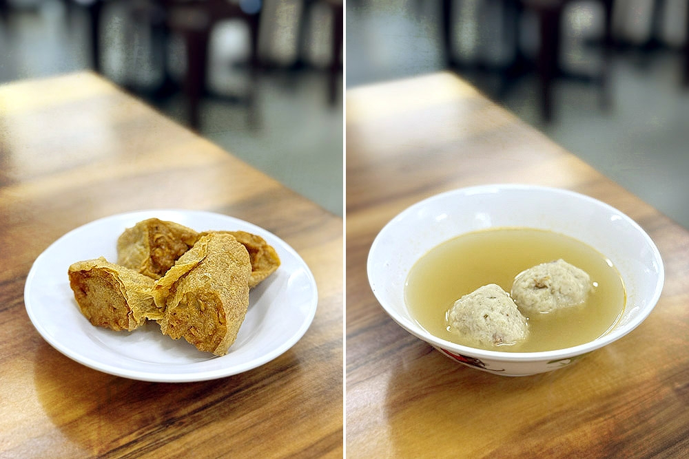 Signature Chun Juan (left). Handmade Pork Meatballs (right). — Picture by CK Lim.
