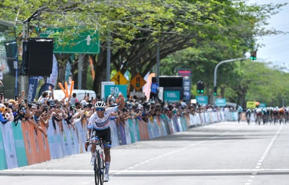 Nur Aiman Rosli’s triumphant podium finish in LTDL’s Stage Seven. He broke a five-year drought. — Picture via Instagram/(@aimanrosli99_