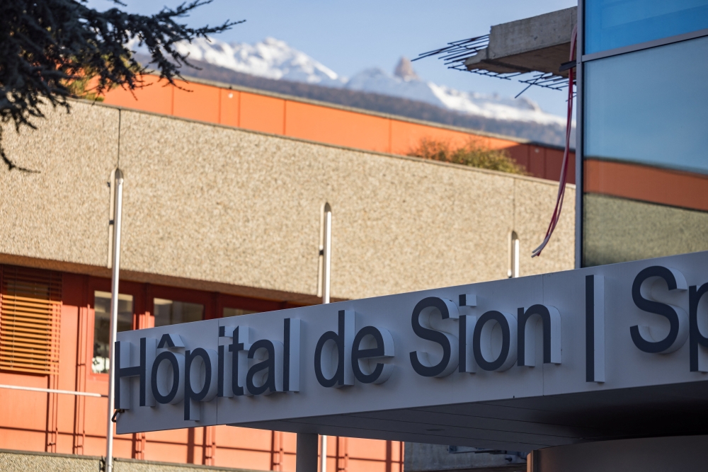 The entrance of Hospital du Valais, where the victims are received following a fire and an explosion in the ‘Le Constellation’ bar, during a New Year’s Eve party, according to Swiss police, in the upscale ski resort of Crans-Montana, in Sion, Switzerland January 1, 2026. — Reuters pic