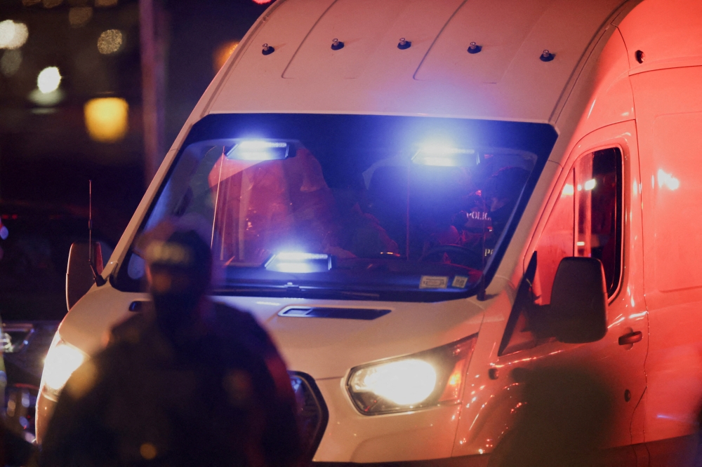 A vehicle carries Venezuela’s President Nicolas Maduro after he and his wife Cilia Flores were captured overnight in Venezuela by US forces, at the Westside Heliport in New York City January 3, 2026. — Reuters pic 