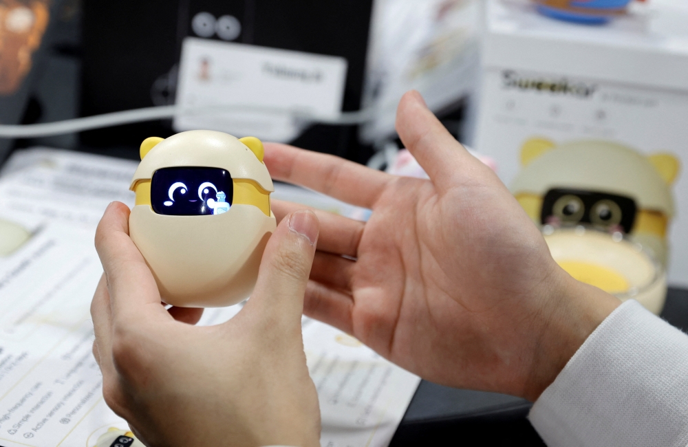 A Sweekar, an AI pocket pet, is displayed during CES Unveiled at CES 2026, an annual consumer electronics trade show, in Las Vegas, Nevada January 4, 2026. — Reuters pic
