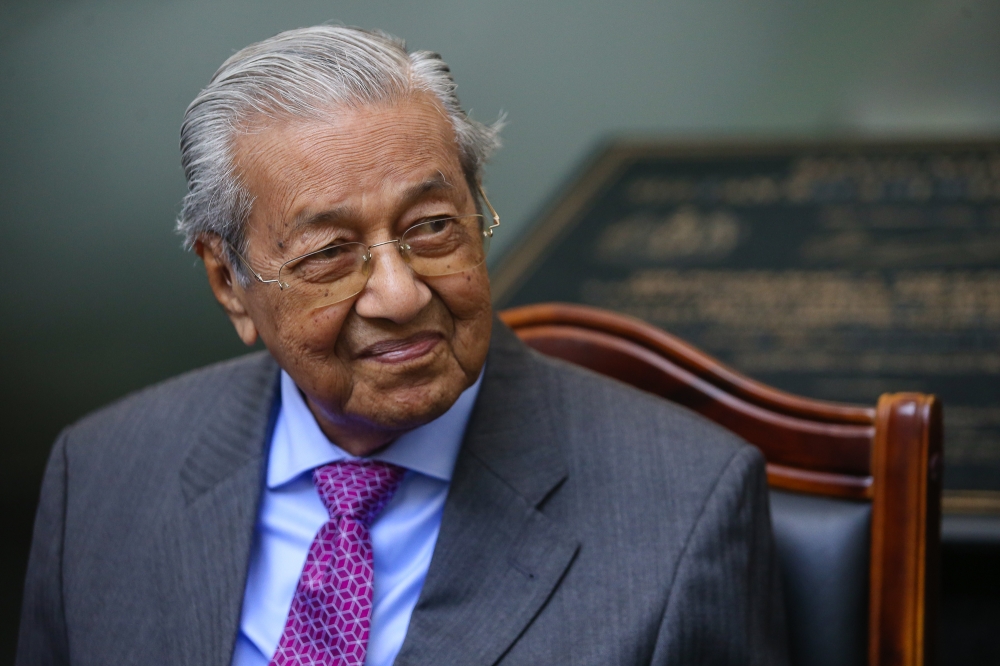 Former prime minister Tun Dr Mahathir Mohamad is receiving treatment at the National Heart Institute (IJN) after reportedly falling at his home this morning. — Picture by Yusof Isa