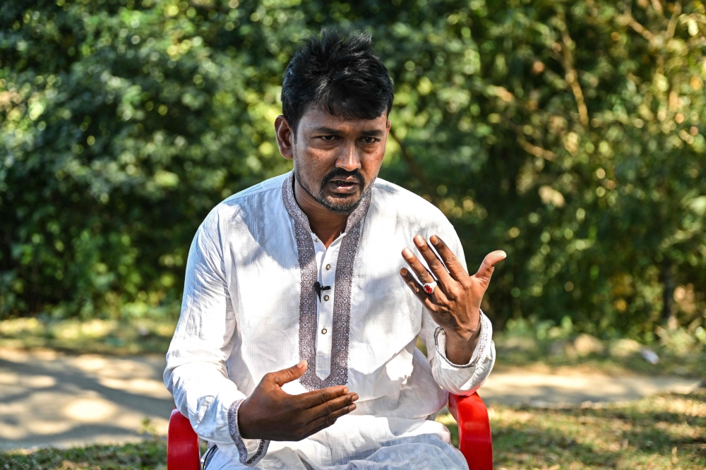 Farmer Dudu Mia speaks during an interview with AFP at the Bangladesh-Myanmar frontier village of Naikhongchhari in Bandarban district on December 19, 2025. — AFP pic