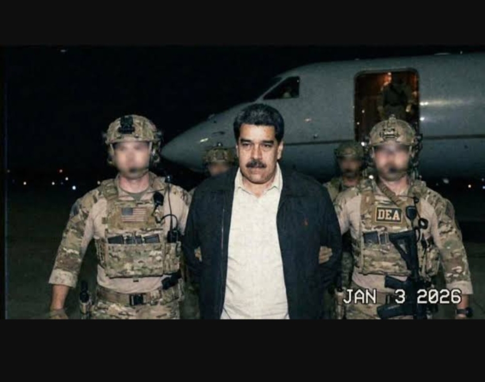 This AI image showing Nicolas Maduro flanked by US forces went viral across social media after being created by an X user with fewer than 100 followers. — Picture via X/Ian Weber