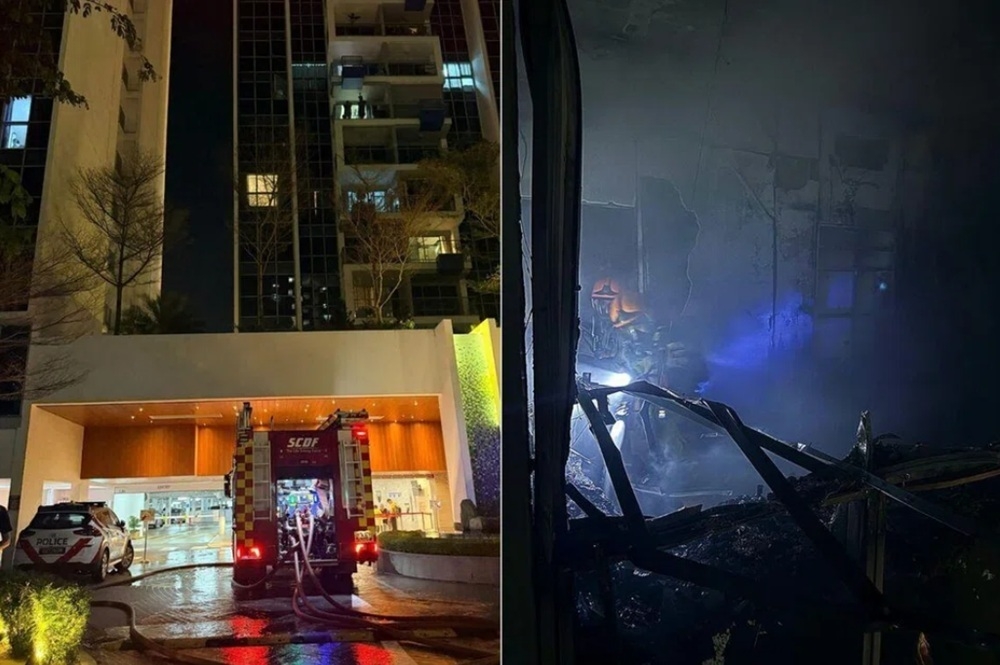 Singapore Tampines flat fire forces evacuation of 100 residents, firefighter hospitalised for heat exhaustion