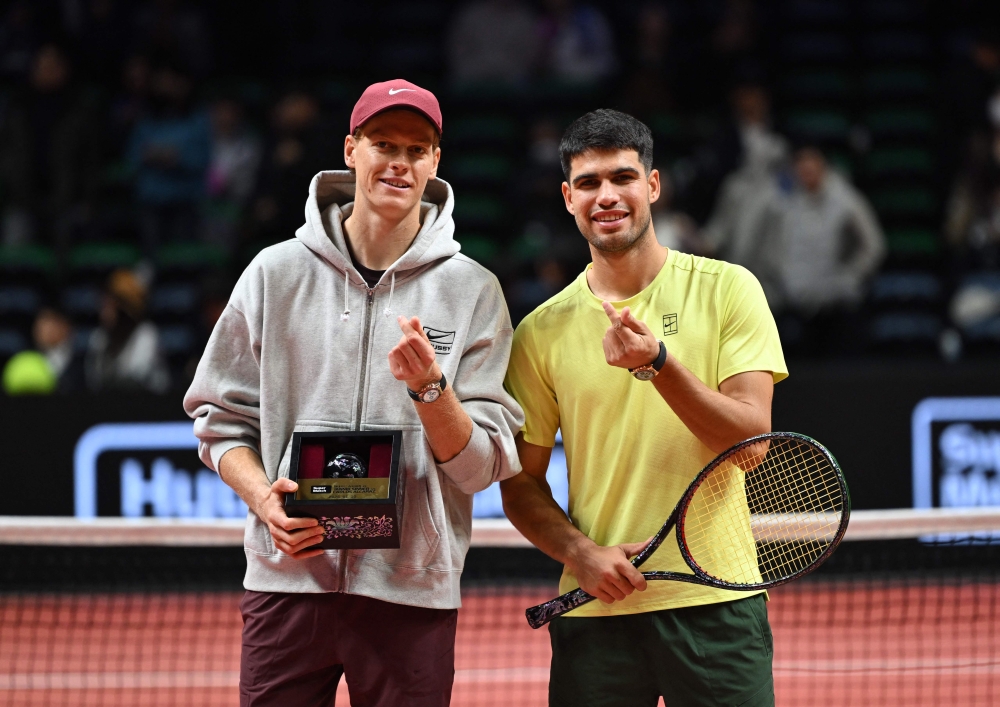 Trick shots and smiles as Alcaraz beats Sinner in sold-out South Korea exhibition match