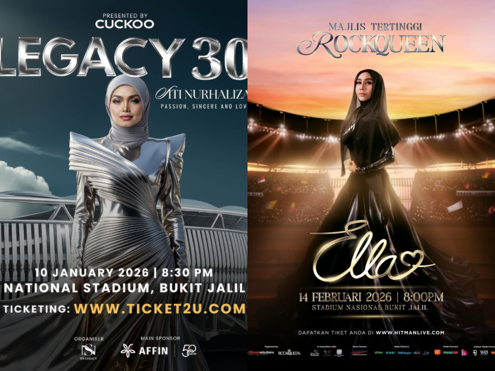 Siti Nurhaliza and Ella to headline mega concerts at Bukit Jalil. — Picture via Instagram/CTDK and HitmanSolutions