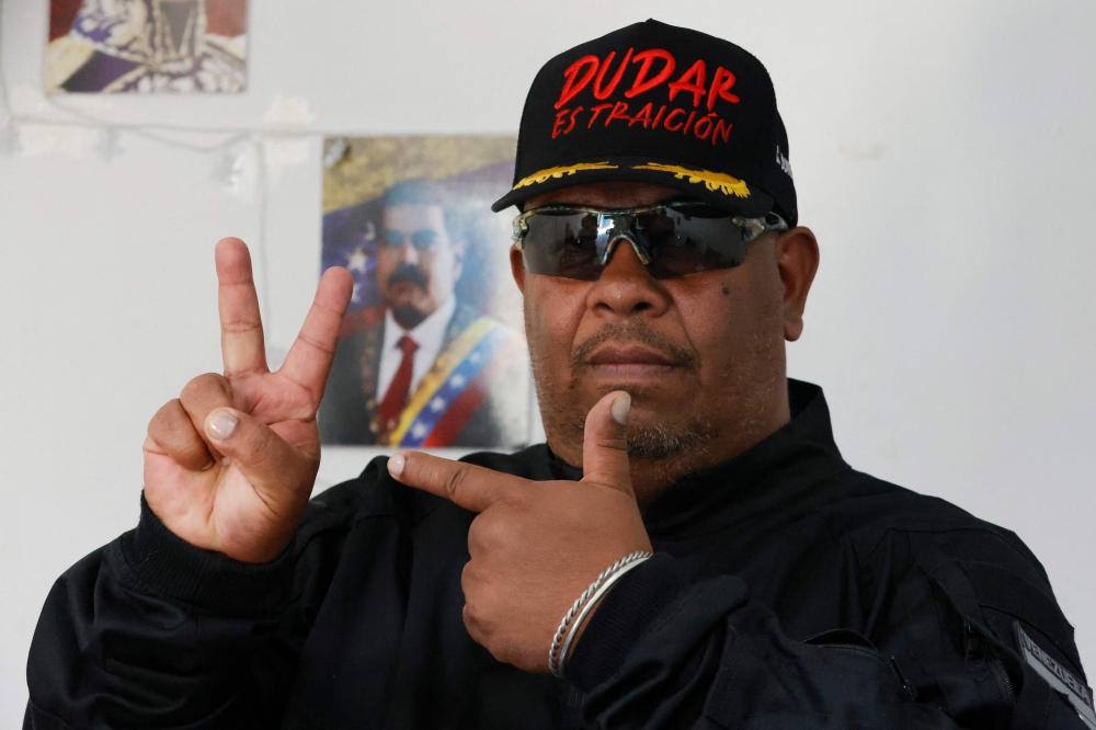 Jorge Suarez, a member of ‘3 Raices,’ gestures as he speaks during an interview with AFP in Caracas on January 7, 2026. — AFP pic 