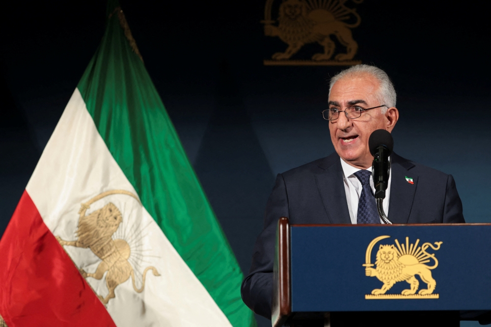 Reza Pahlavi, the son of Iran's last shah and an Iranian opposition figure, speaks during a press conference in Washington, D.C. January 16, 2026. — Reuters pic 