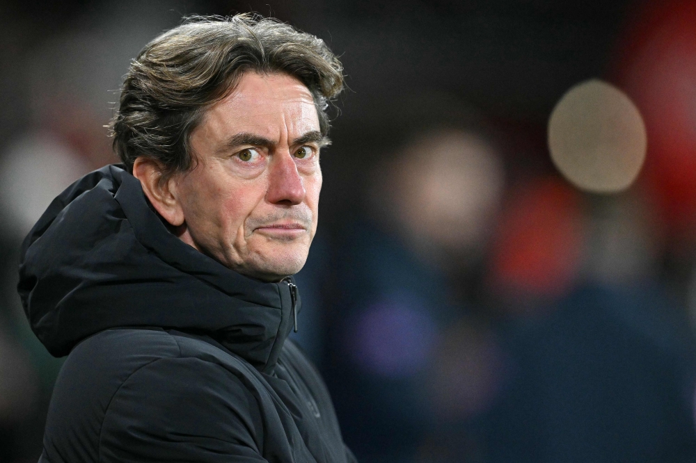 Tottenham Hotspur's Danish head coach Thomas Frank reacts ahead of the English Premier League football match between Bournemouth and Tottenham Hotspur at the Vitality Stadium in Bournemouth, southern England yesterday. — AFP pic 