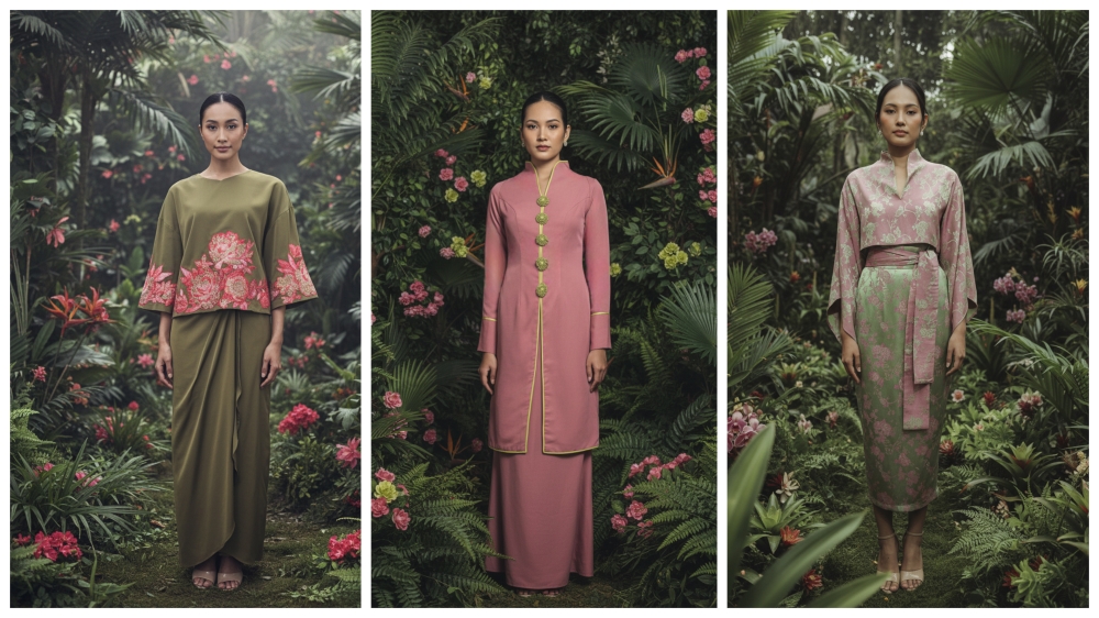 From left to right: Aditi — a delicate embroidery for a sophisticated statement; Dara — a simple piece that embodies understatement; and Lohini — a contemporary piece with dramatic detailing. — Photo by Syomirizwa Gupta