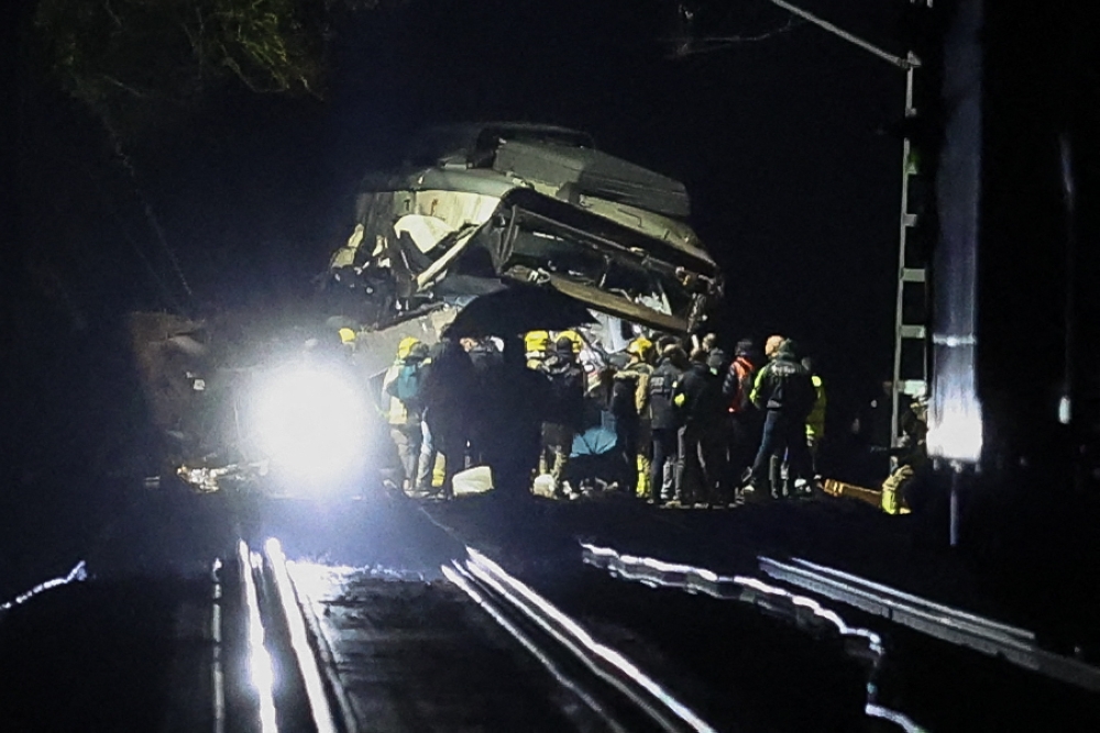 The latest incident is likely to raise more questions about Spanish rail safety after the collision of two high-speed trains in the southern region of Andalusia on Sunday killed 42 people and injured more than 120. — AFP pic