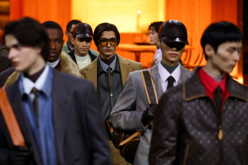 Models present looks from Pharrell Williams’ Menswear Fall/Winter 2026–2027 collection for Louis Vuitton during Men’s Fashion Week in Paris January 20, 2026. — Reuters pic