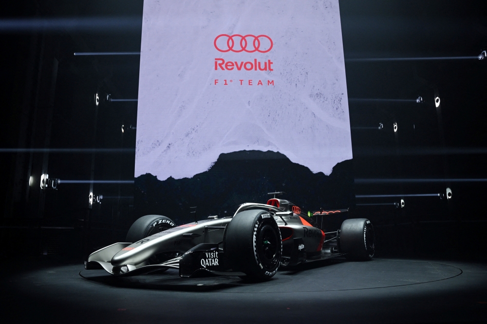 Audi reveal its new Formula One challenger at a launch event in Kraftwerk Berlin on January 20, 2026. — Reuters pic
