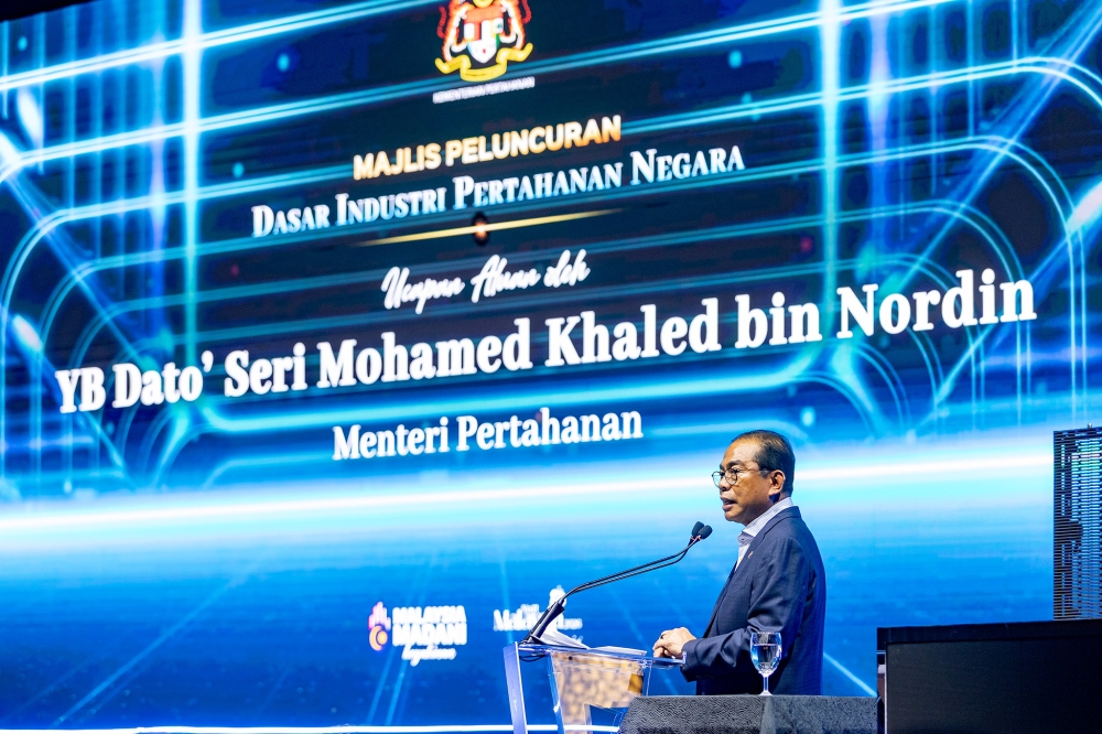 Defence Minister Datuk Seri Mohamed Khaled Nordin said a stronger council was necessary to provide strategic direction, ensure coherence across agencies and prevent fragmented decision-making that had previously limited the development of the defence industry. — Picture by Firdaus Latif