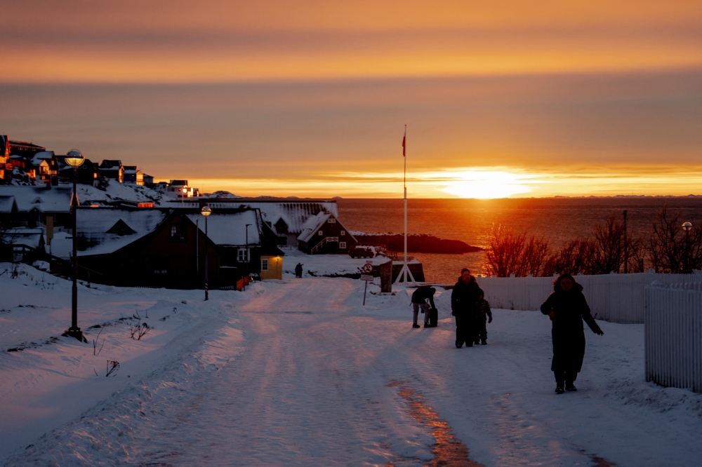 Sunset over Nuuk, Greenland, January 21, 2026. The author argues that Greenland’s new civil-preparedness guidelines are less about fear than foresight, warning that in an age of coercion, dependency and grey-zone pressure, resilience itself becomes deterrence — and that Europe cannot rely on reassurance alone to defend Arctic sovereignty. — Reuters pic