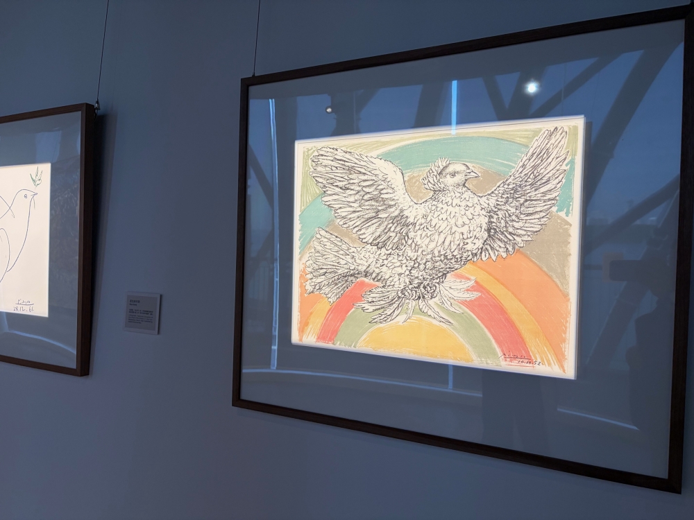 Dove with the Rainbow lithograph by Picasso dated 1960. — Picture by Opalyn Mok