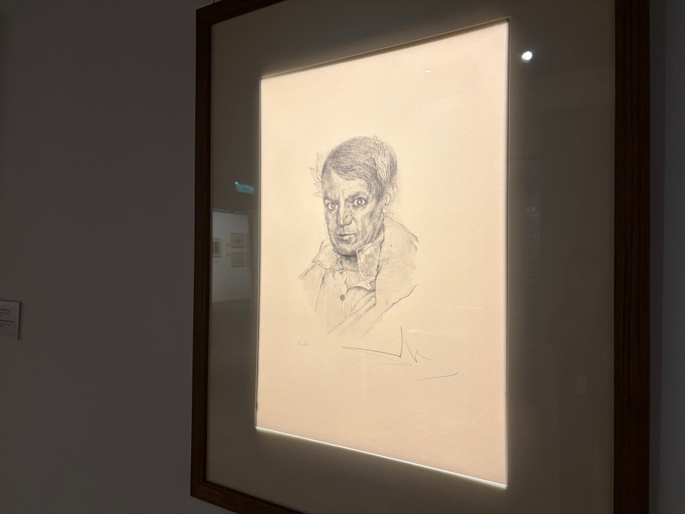 Portrait of Pablo Picasso by Salvador Dalí, 1947, lithograph on paper. Artist’s proof. — Picture by Opalyn Mok