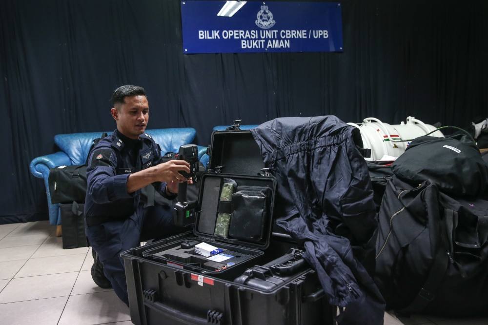 Syafiq said CBRNE currently consists of 15 officers across three units – one each in the peninsula, Sabah and Sarawak. — Picture by Yusof Isa