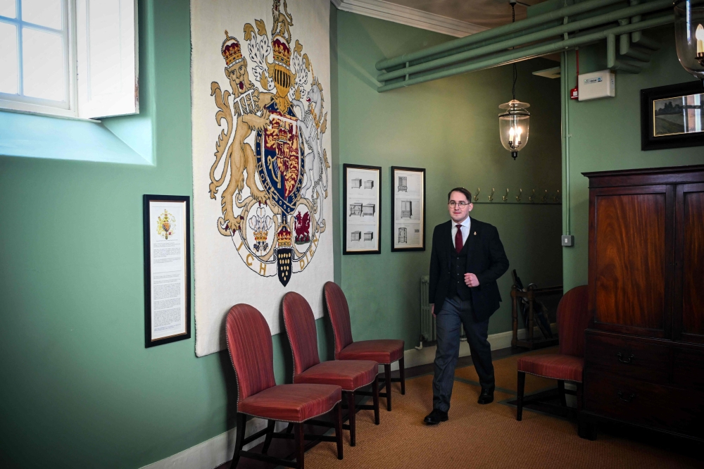 This photo taken on January 16, 2026 shows head butler Stuart Banks working at Dumfries House, headquarters of the King's Foundation near Cumnock, south of Glasgow, Scotland. — AFP pic