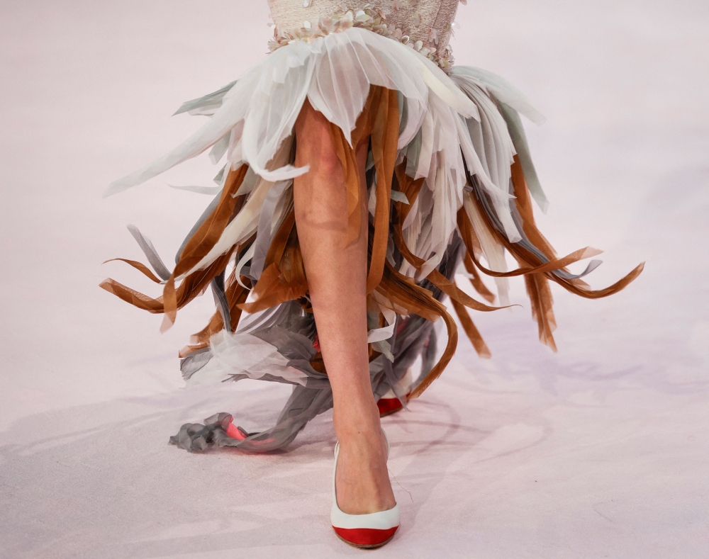 A model presents shoes for Chanel for Women’s Haute Couture Spring/Summer 2026 collection fashion show as part of the Paris Haute Couture Fashion Week, in Paris, on January 27, 2026. — AFP pic