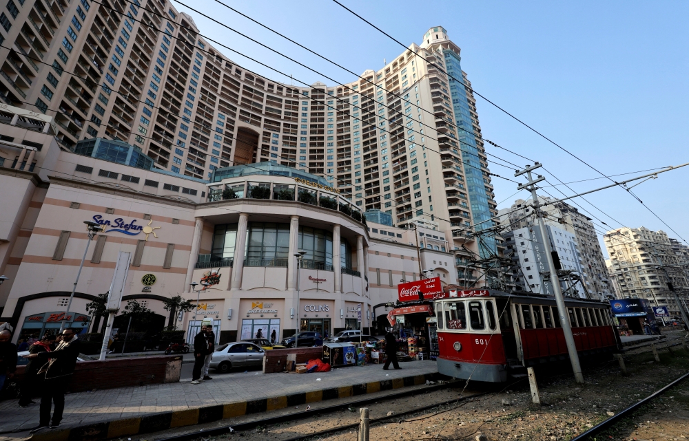 A tram moves through the Mediterranean city of Alexandria, Egypt, January 25, 2026. — Reuters pic