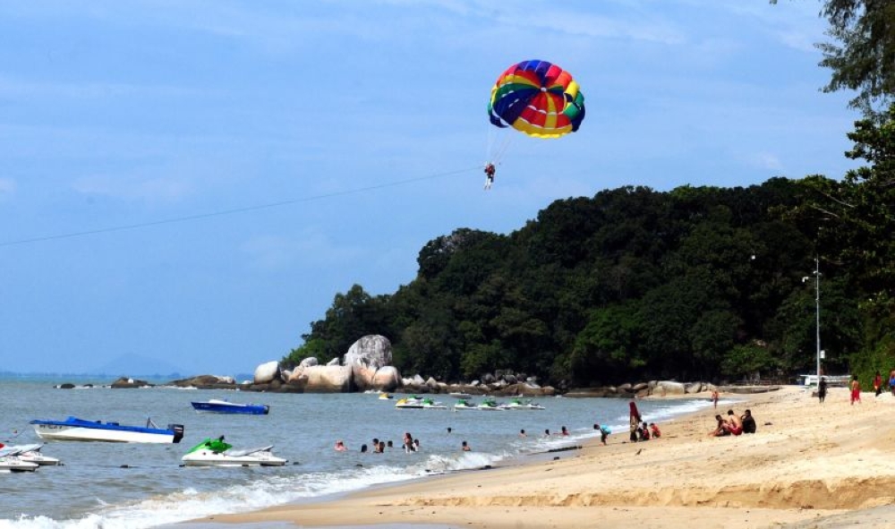 Penang state councillor Zairil Khir Johari rejects claims that land reclamation is the reason for the coastal erosion of  Batu Ferringhi (pictured) and Tanjung Bungah. — Bernama pic